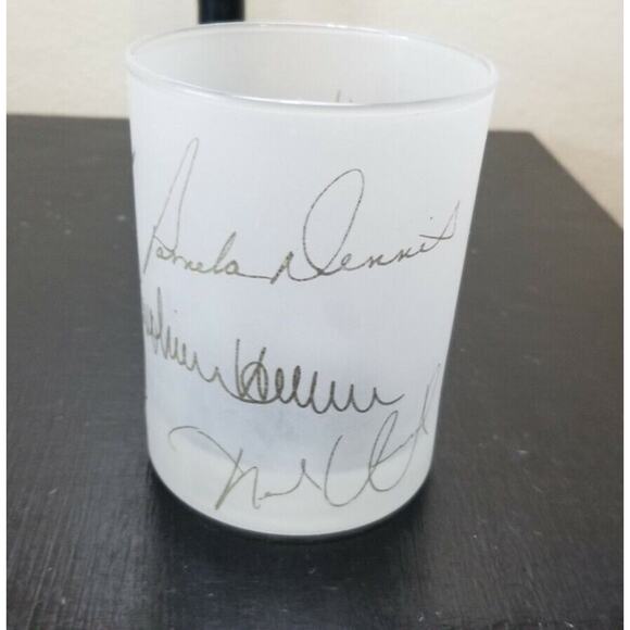 Frosted Glass Bar Ware Pamela Dennis Susan Lazar Vera Wang Nicole Miller Candle - Picture 3 of 9